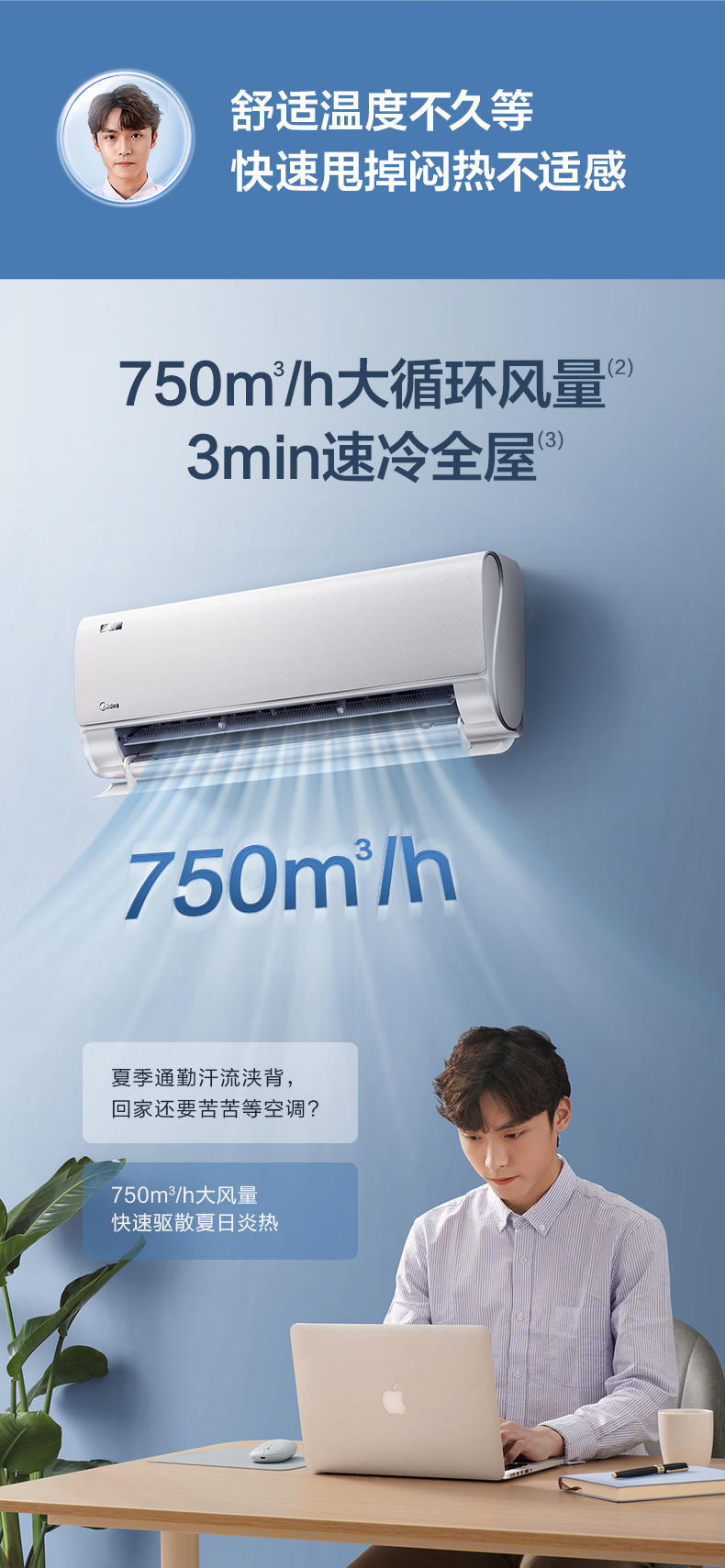 美的 智能掛機(jī) 淺云脂 KFR-35GW/TA1-1
